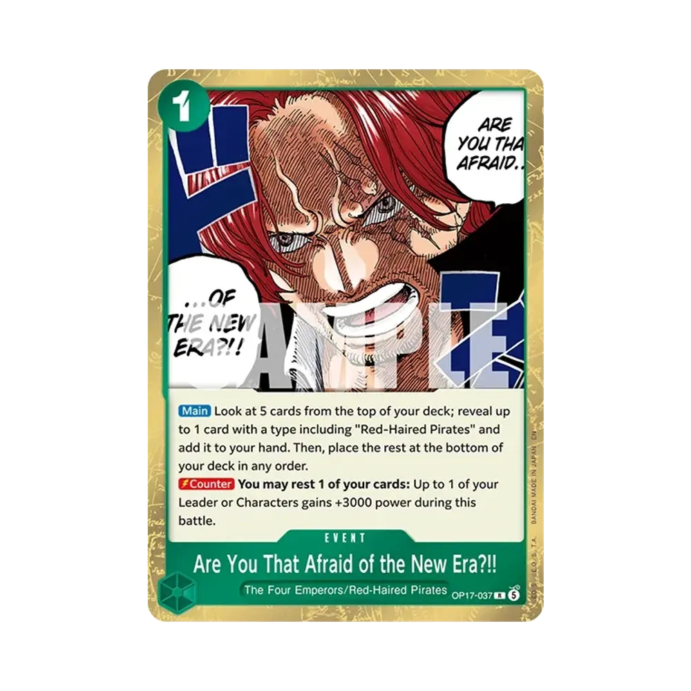 Are You That Afraid of the "New Era"?! R [OP17-037][EN](Booster Pack "THE WORLD’S STRONGEST WARRIORS")