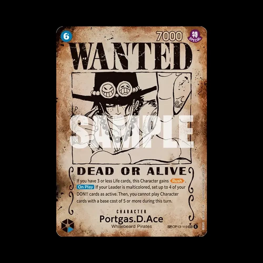 Portgas.D.Ace : Wanted SEC-SPC [OP13-119] [EN](Booster Pack "CARRYING ON HIS WILL")