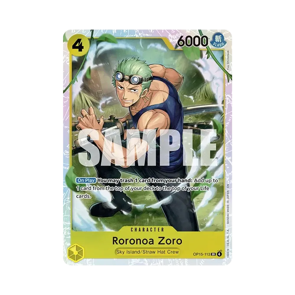 Roronoa Zoro SR [OP15-113][EN](Booster Pack "ADVENTURE ON KAMI’S ISLAND")