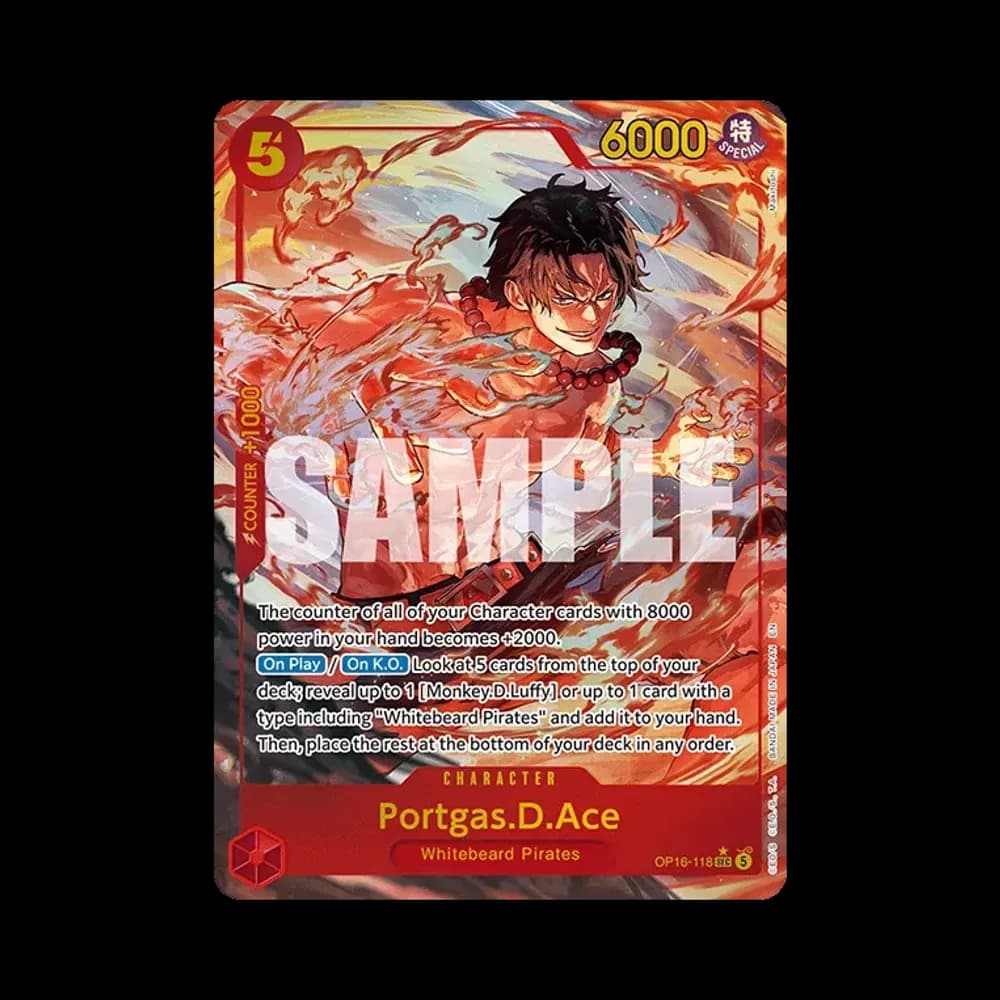 Portgas.D.Ace SEC-P [OP16-118][EN](Booster Pack "THE TIME OF BATTLE")
