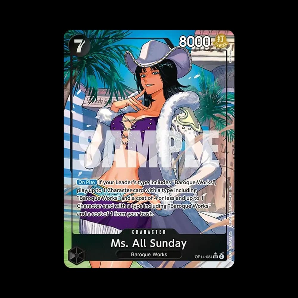 Ms. All Sunday SR-P [OP14-084] [EN] (Booster Pack "THE AZURE SEA'S SEVEN")