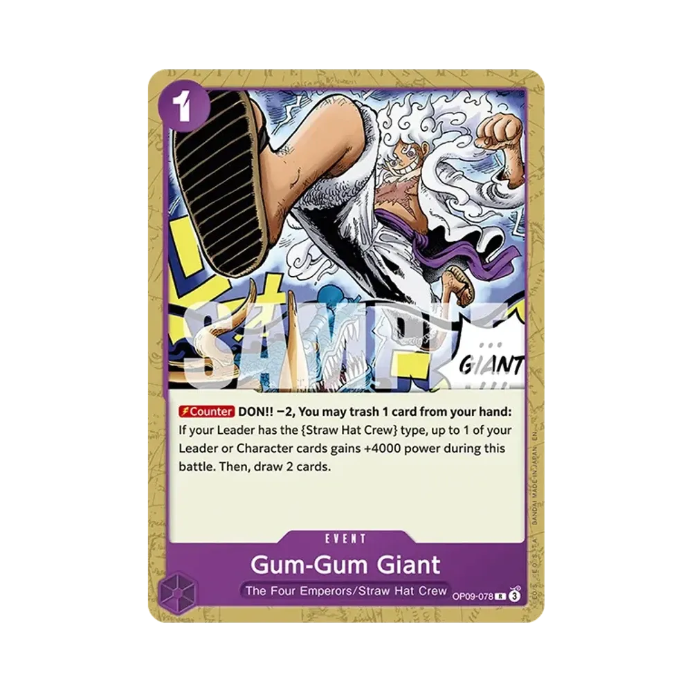 Gum-Gum Giant R [OP09-078] [EN](Start Deck "PURPLE/BLACK Monkey.D.Luffy")