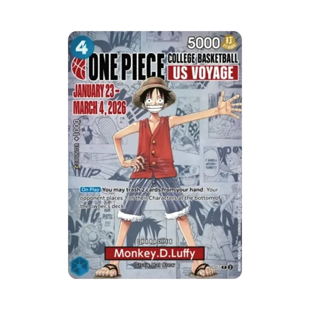 Monkey.D.Luffy : P (Opened) [P-055] [EN] (Promotional Card "ONE PIECE COLLEGE BASKETBALL : US VOYAGE")