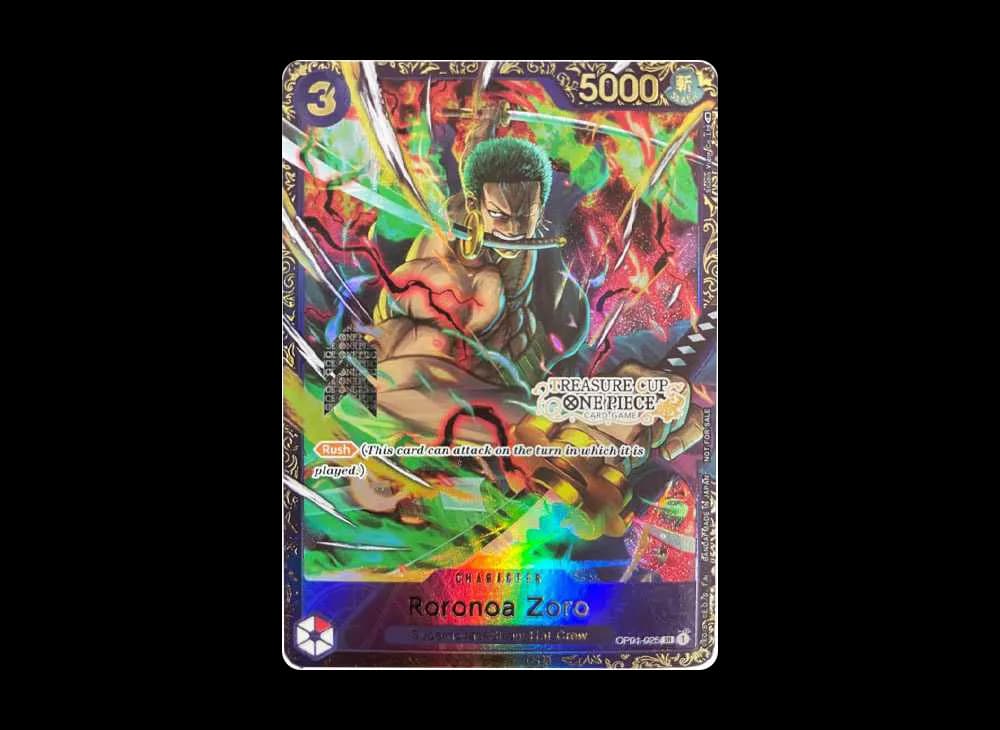 Roronoa Zoro SR [OP01-025] [EN](Promotional Card "Treasure Cup Flagship Battle Victory souvenir")