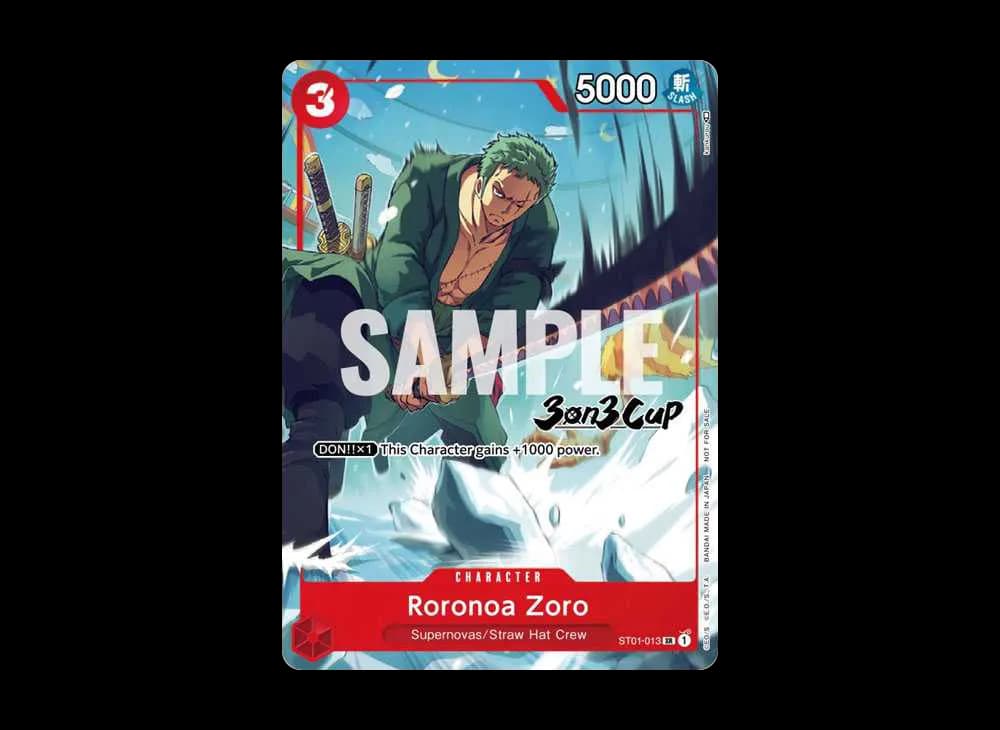 Roronoa Zoro SR [ST01-013] [EN](Promotional Card "3on3 Cup")