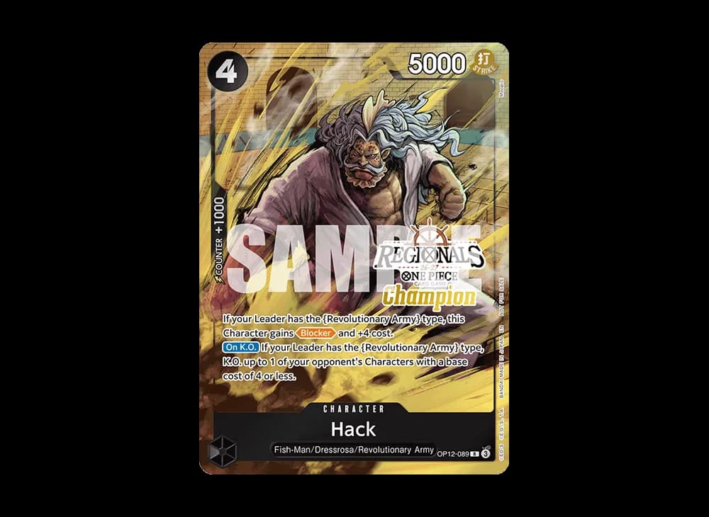 Hack R :1st Place [OP12-089][EN] (Promotional Card "Regionals Champion Card Set 26-27 Vol.1")