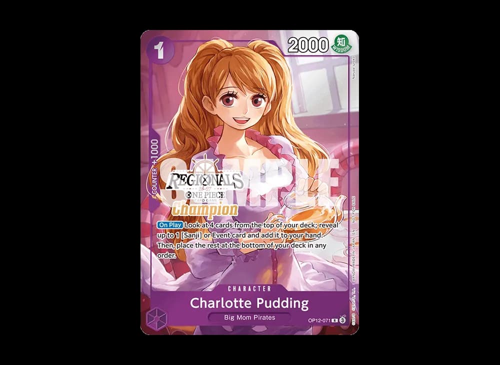 Charlotte Pudding R :1st Place [OP12-071][EN] (Promotional Card "Regionals Champion Card Set 26-27 Vol.1")