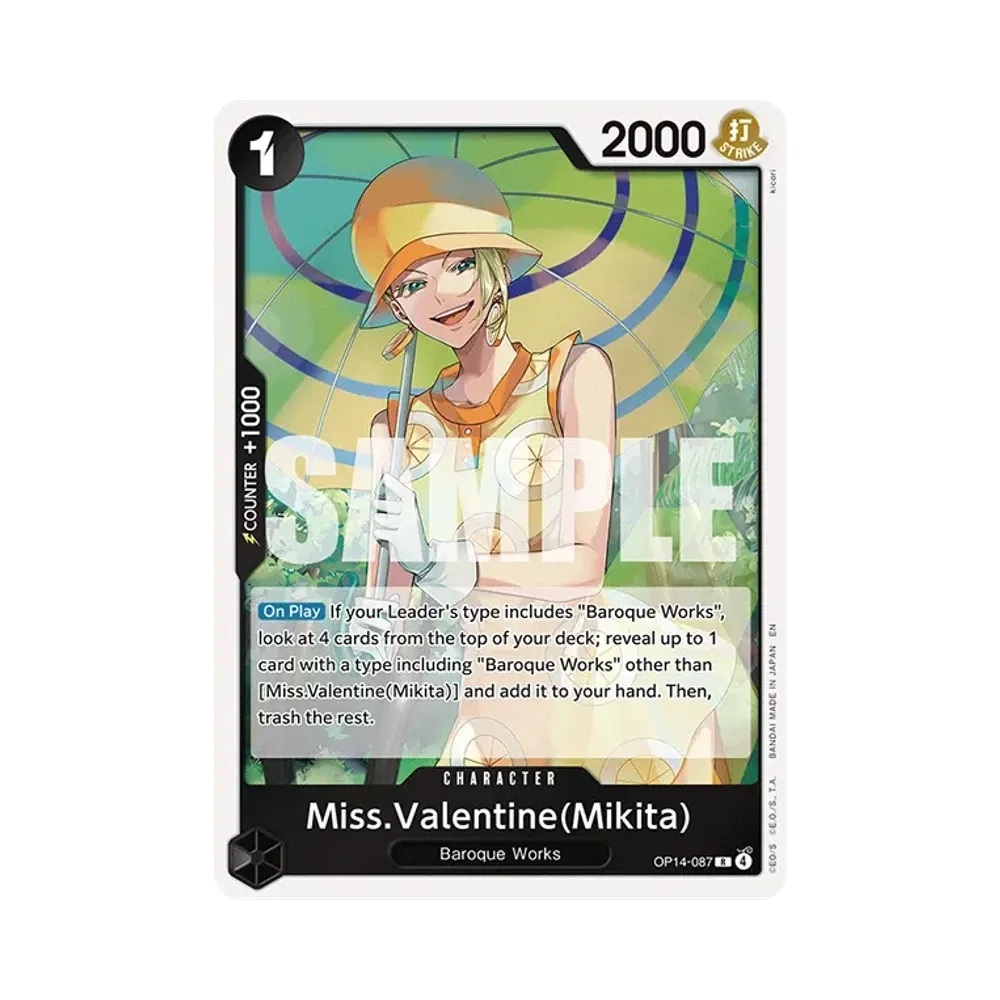 Miss.Valentine(Mikita) R [OP14-087] [EN] (Booster Pack "THE AZURE SEA'S SEVEN")