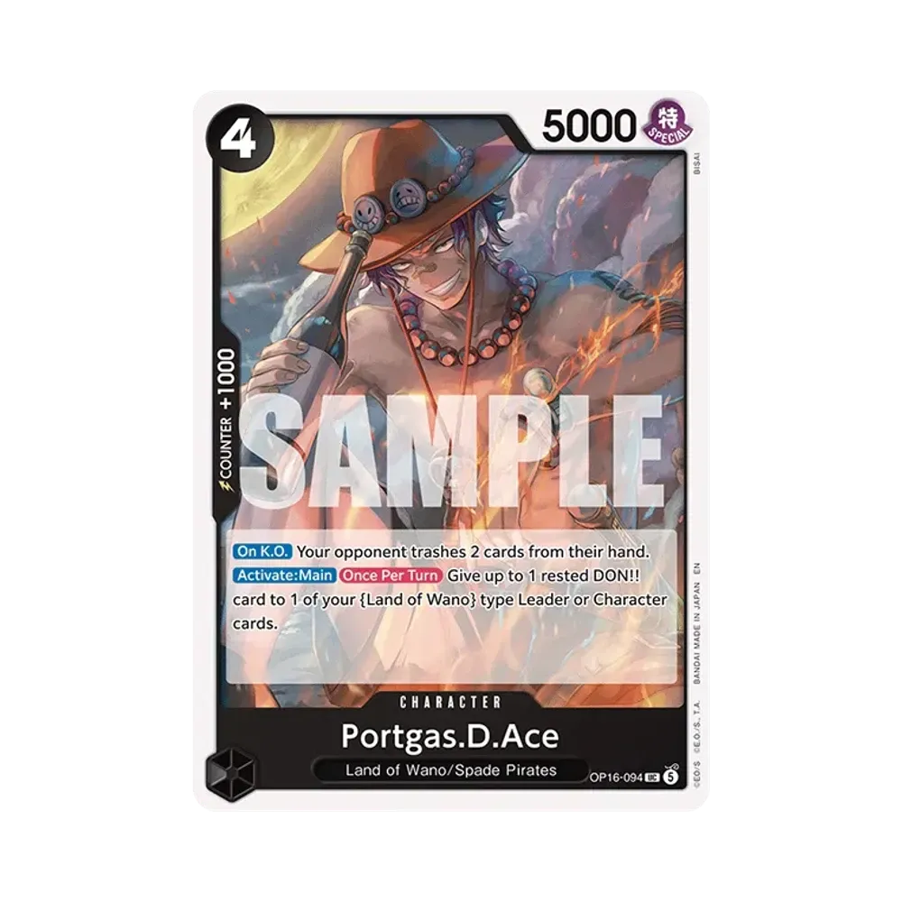 Portgas.D.Ace UC [OP16-094][EN](Booster Pack "THE TIME OF BATTLE")