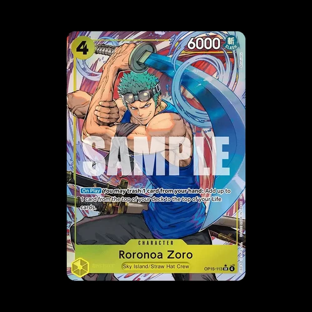 Roronoa Zoro SR-P [OP15-113][EN](Booster Pack "ADVENTURE ON KAMI’S ISLAND")