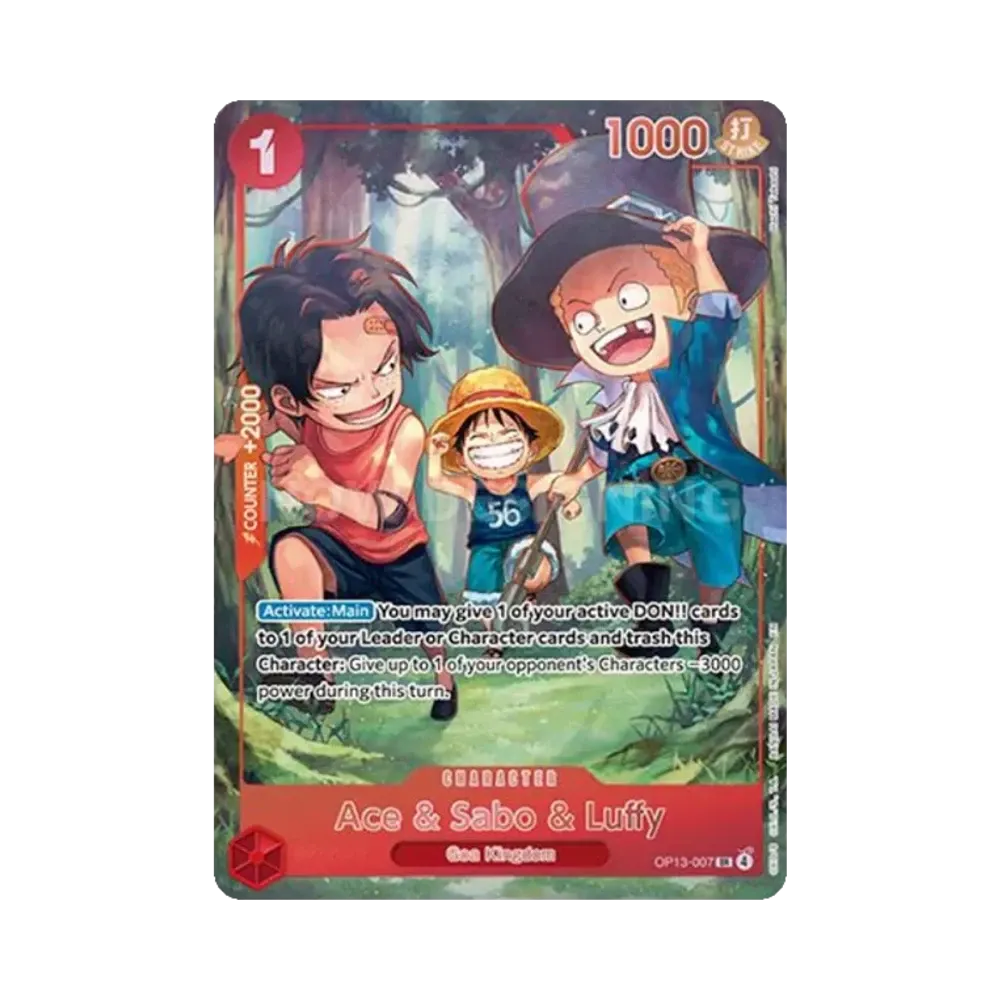 Ace & Sabo & Luffy SR [OP13-007][EN](ANNIVERSARY SET "English Version 3rd Anniversary Set")