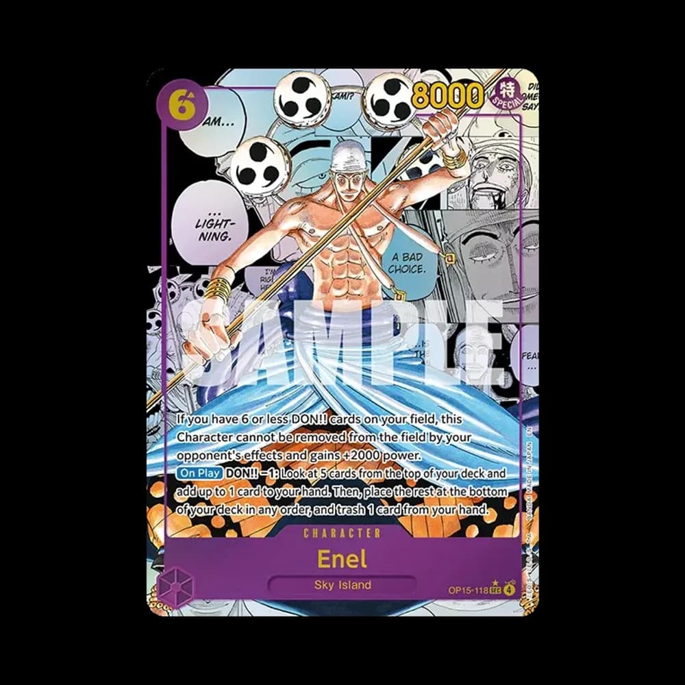 Enel SEC-SP (Comic Parallel) [OP15-118][EN](Booster Pack "ADVENTURE ON KAMI’S ISLAND")