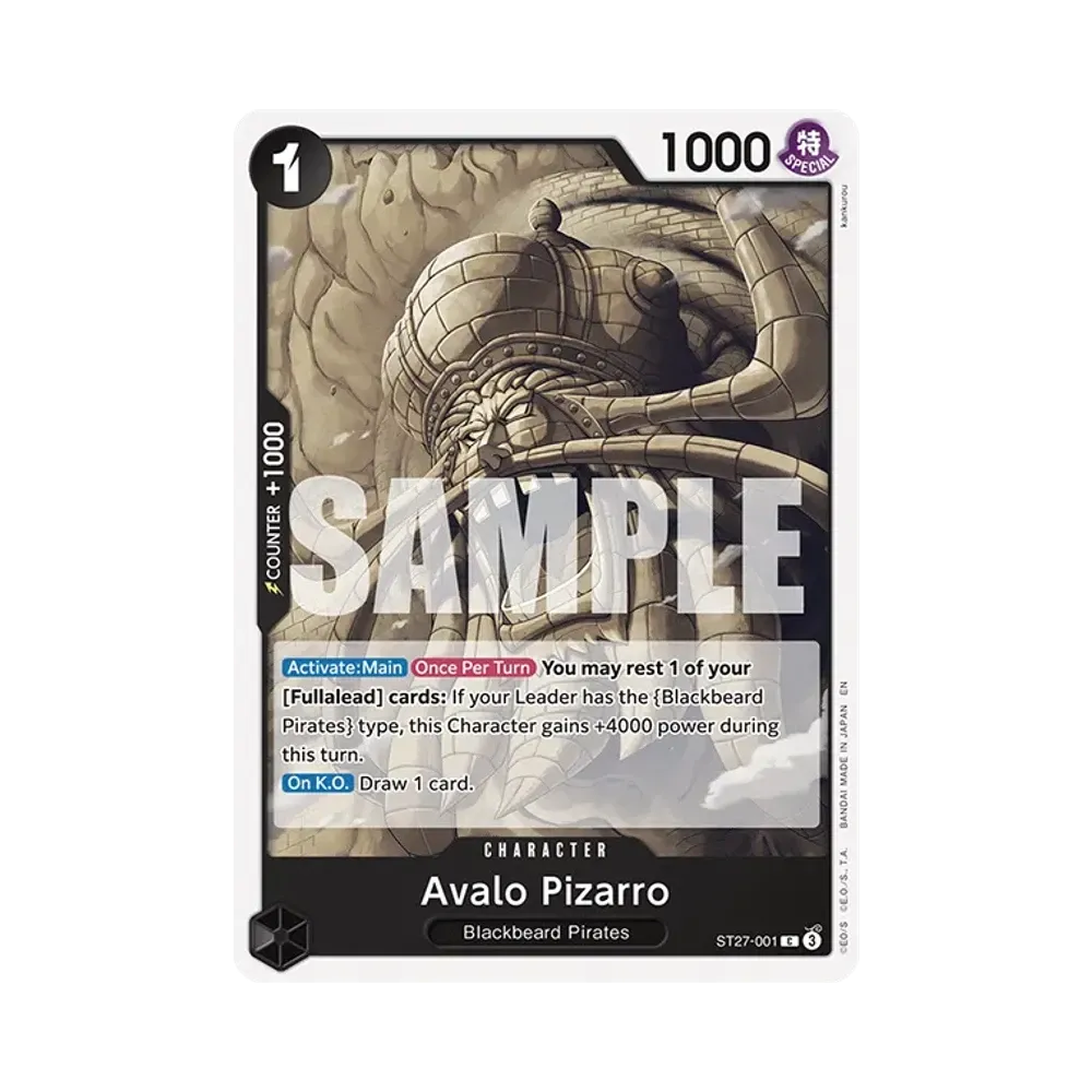 Avalo Pizarro C [ST27-001] [EN](Start Deck "BLACK Marshall.D.Teach")