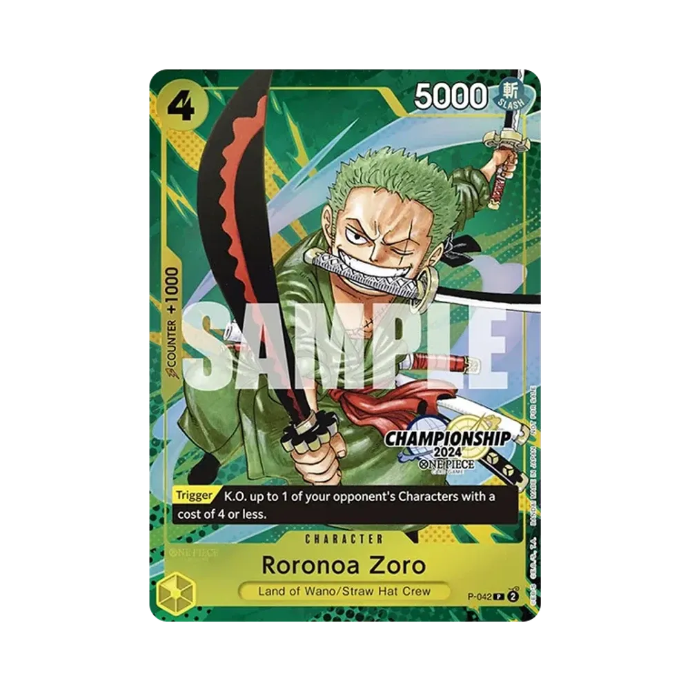 Roronoa Zoro P [P-042] [EN](Promotional Card "Championship 2024 Event Pack Finalist Ver.")