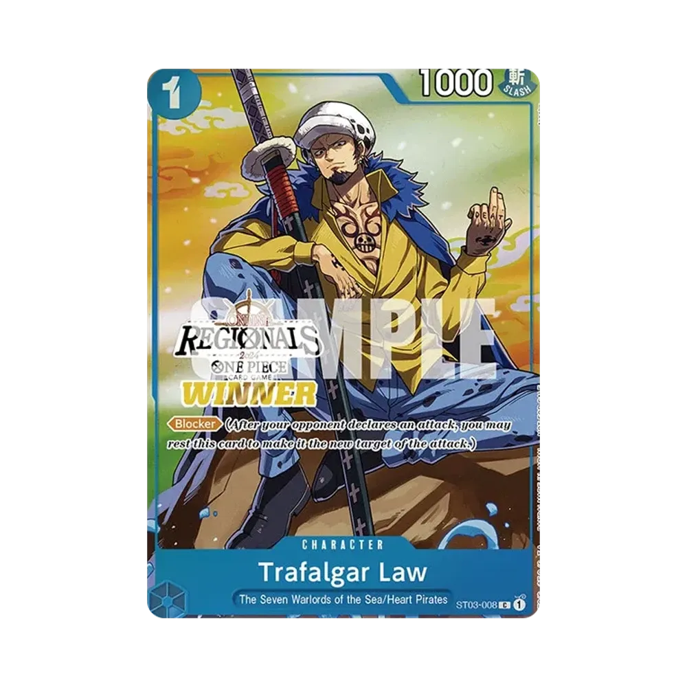 Trafalgar Law C [ST03-008] [EN](Promotional Card "Online Regional Champion Card Set 2024 Vol.2")
