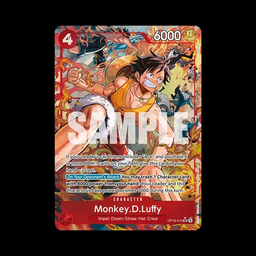 Monkey.D.Luffy SR-P [OP16-015][EN](Booster Pack "THE TIME OF BATTLE")