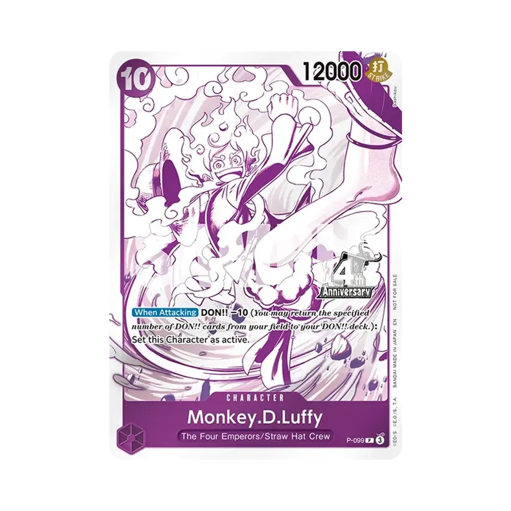 Monkey.D.Luffy P [P-099][EN](Promotional Card "4th Anniversary! ONE PIECE CARD GAME TREASURE CAMPAIGN PACK")