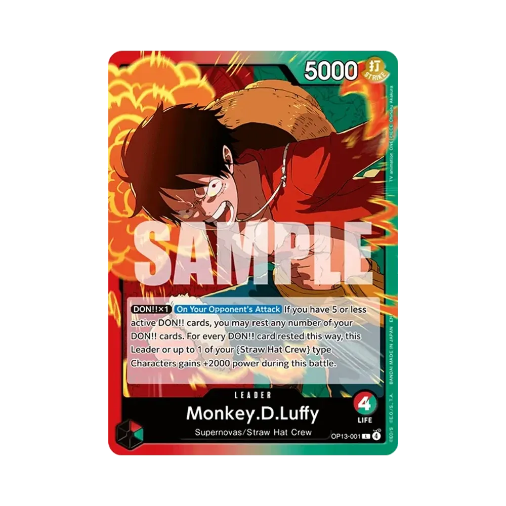 Monkey.D.Luffy L [OP13-001] [EN](Booster Pack "CARRYING ON HIS WILL")