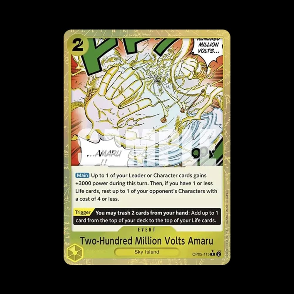 Two-Hundred Million Volts Amaru R :Full Art [OP05-115] [EN](Premium Booster "ONE PIECE CARD THE BEST")