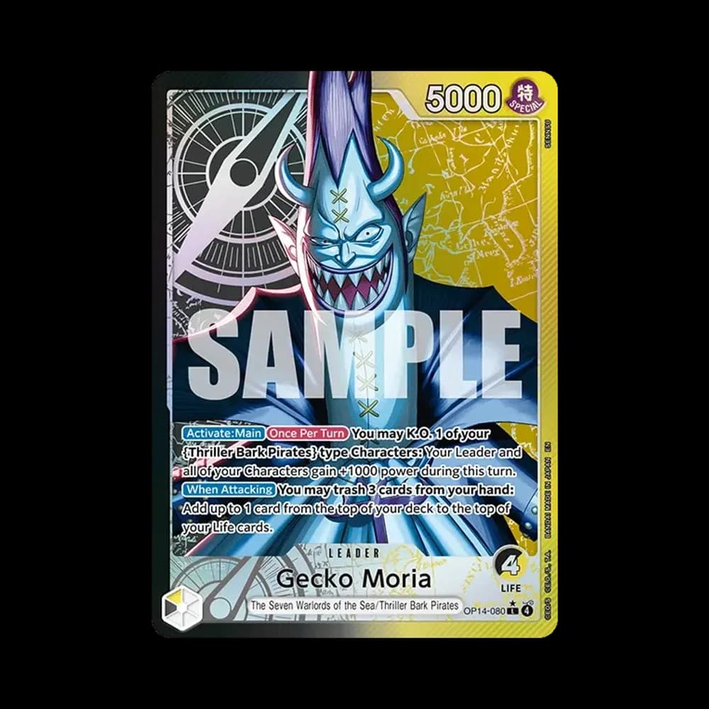 Gecko Moria L-P [OP14-080] [EN] (Booster Pack "THE AZURE SEA'S SEVEN")