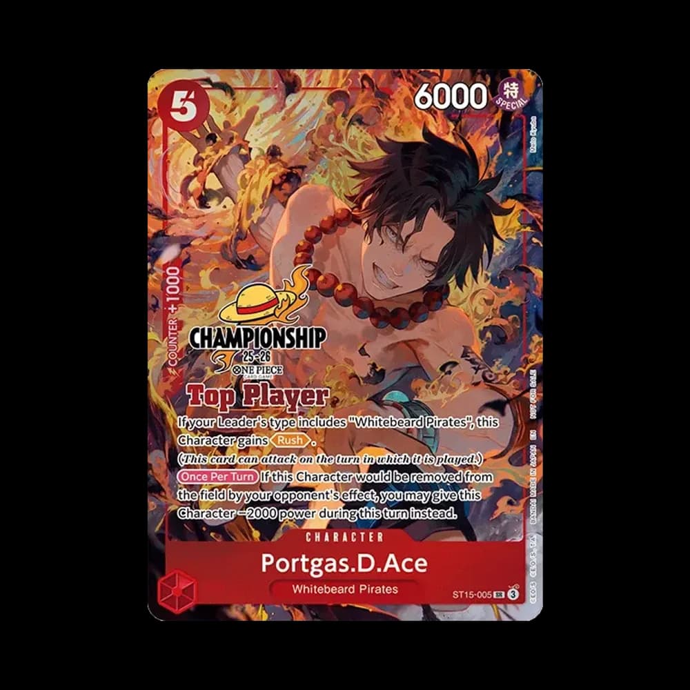 Portgas.D.Ace SR [ST15-005] [EN](Promotional Card "CS 25-26 Top Player Pack")