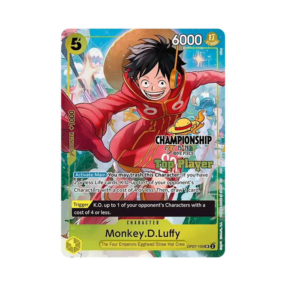 Monkey.D.Luffy SR [OP07-109] [EN](Promotional Card "CS 25-26 Top Player Pack")