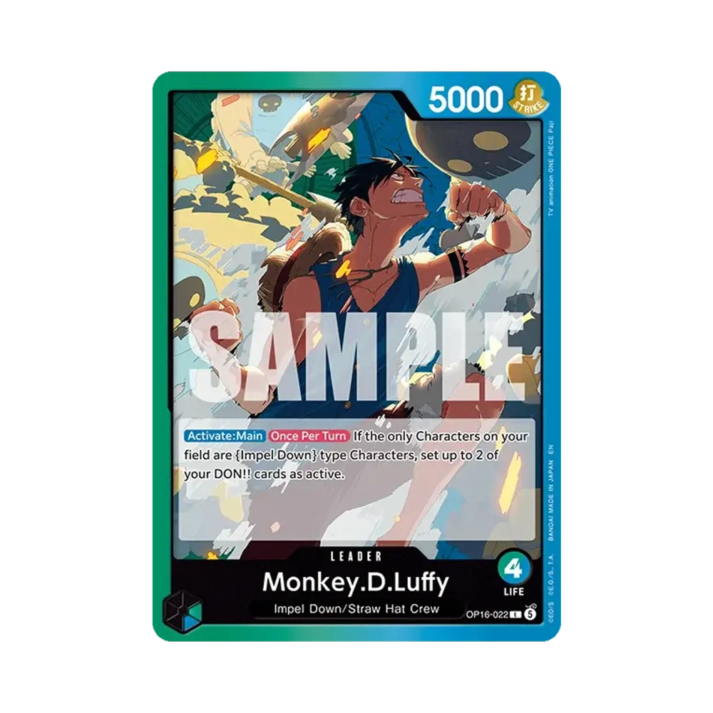Monkey.D.Luffy L [OP16-022][EN](Booster Pack "THE TIME OF BATTLE")