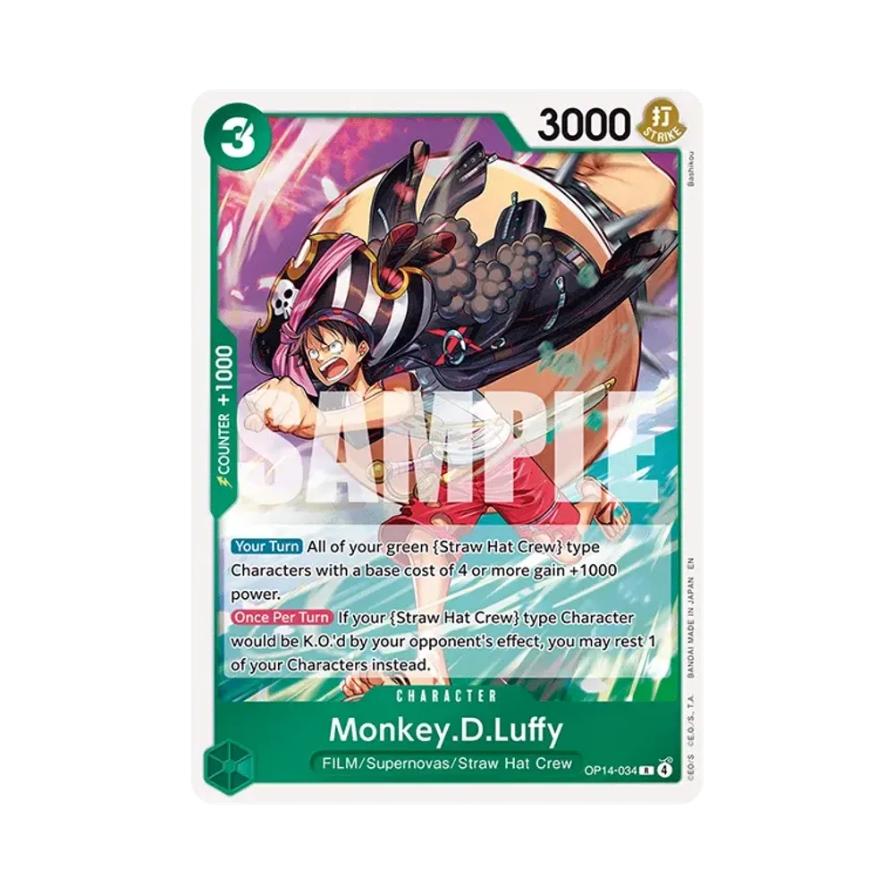 Monkey.D.Luffy R [OP14-034] [EN] (Booster Pack "THE AZURE SEA'S SEVEN")