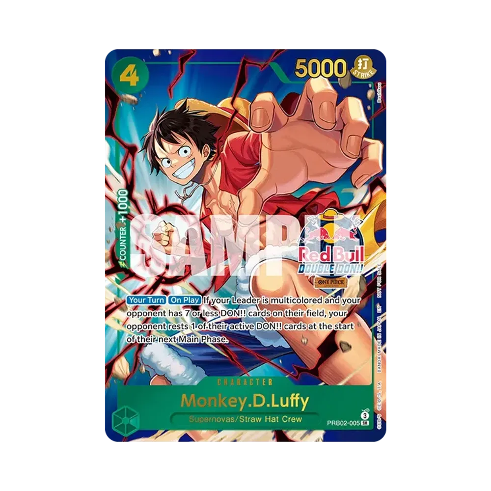 Monkey.D.Luffy SR :Top 2 [PRB02-005] [EN] (Promotional Card "Red Bull Double DON!! Qualifier")