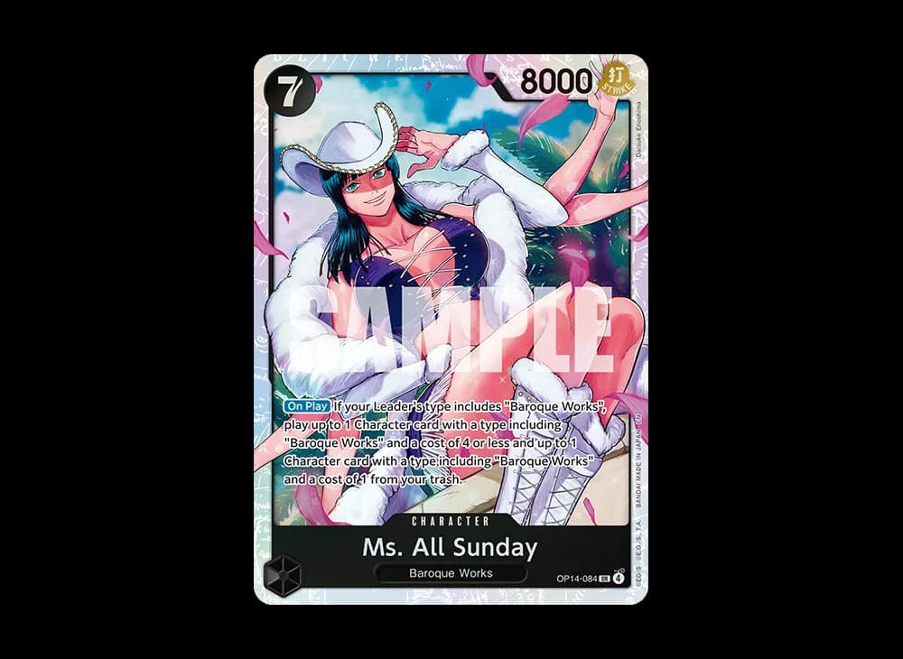 Ms. All Sunday SR [OP14-084] [EN] (Booster Pack "THE AZURE SEA'S SEVEN")
