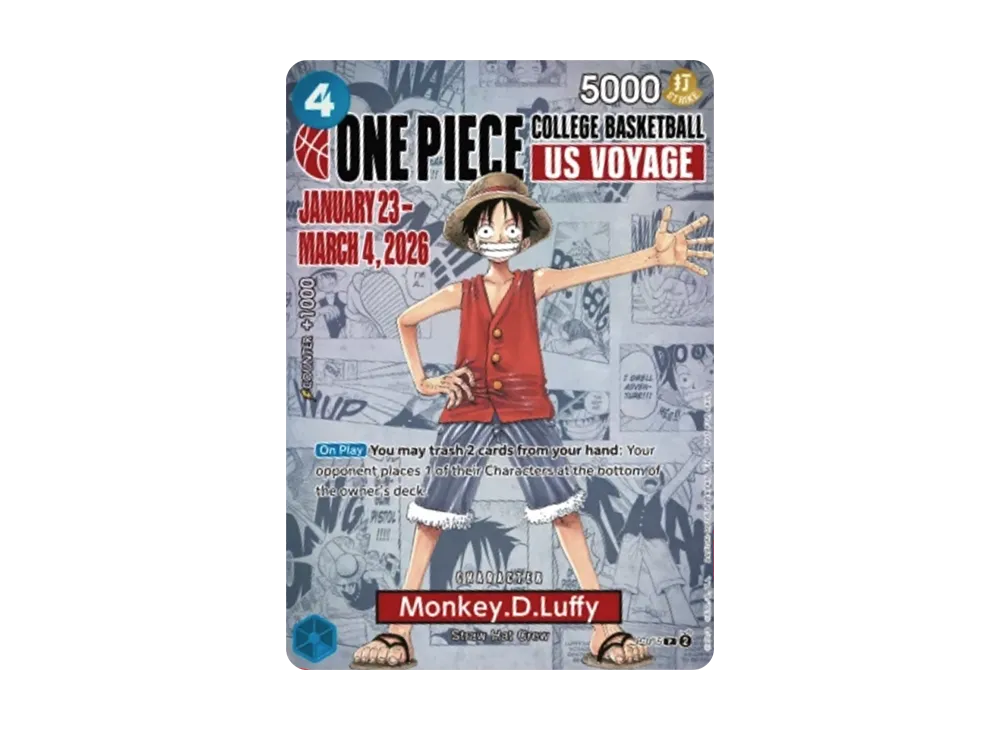 Monkey.D.Luffy : P (Opened) [P-055] [EN] (Promotional Card "ONE PIECE COLLEGE BASKETBALL : US VOYAGE")