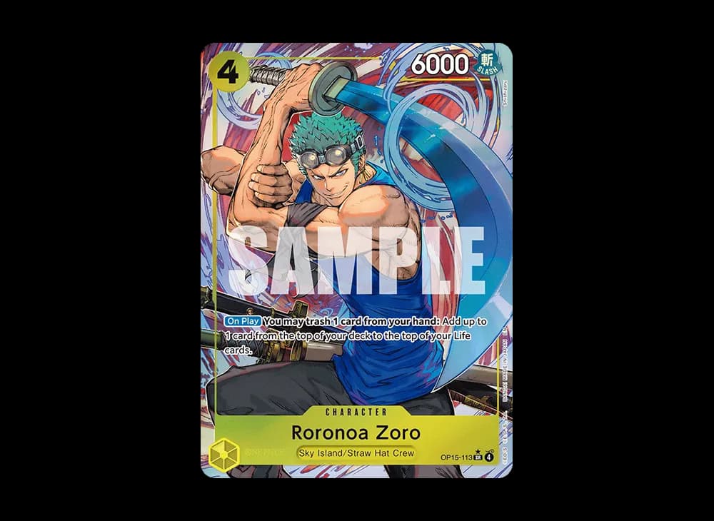 Roronoa Zoro SR-P [OP15-113][EN](Booster Pack "ADVENTURE ON KAMI’S ISLAND")
