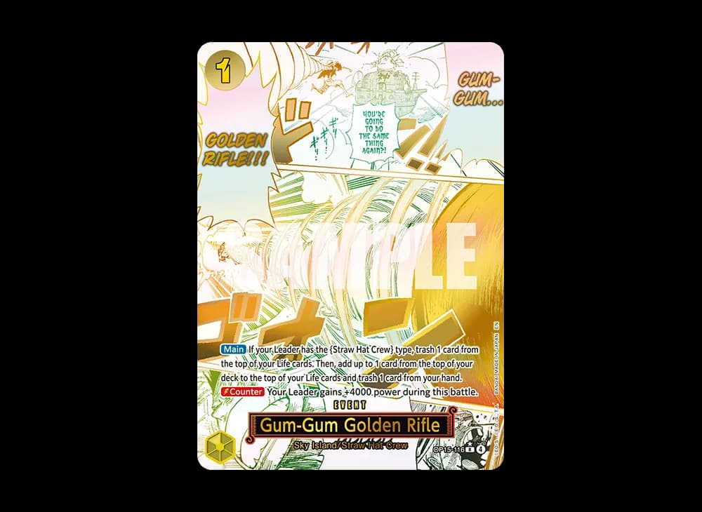 Gum-Gum Golden Rifle R-P [OP15-116][EN](Booster Pack "ADVENTURE ON KAMI’S ISLAND")