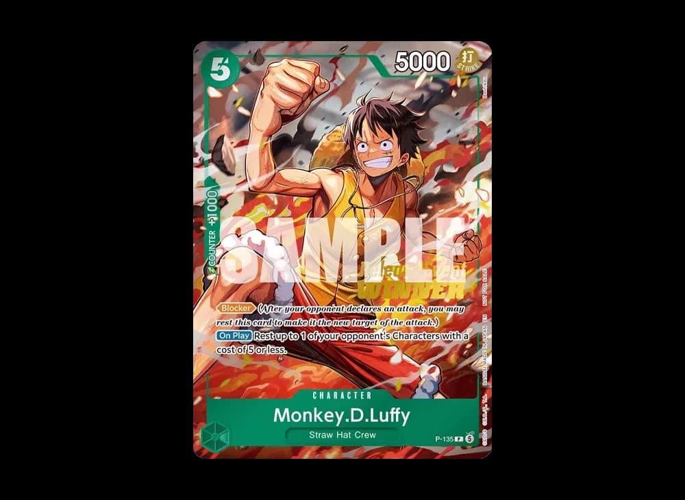 Monkey.D.Luffy P :Champion's Prize [P-135][EN](Promotional Card "OP-16 Release Event")