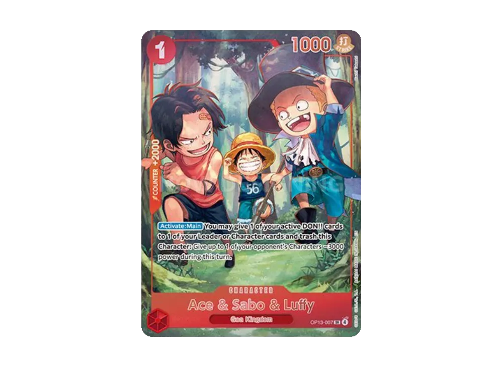 Ace & Sabo & Luffy SR [OP13-007][EN](ANNIVERSARY SET "English Version 3rd Anniversary Set")