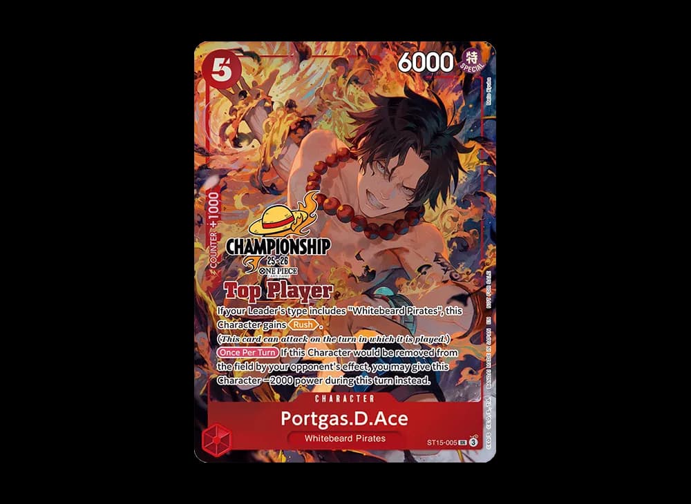 Portgas.D.Ace SR [ST15-005] [EN](Promotional Card "CS 25-26 Top Player Pack")