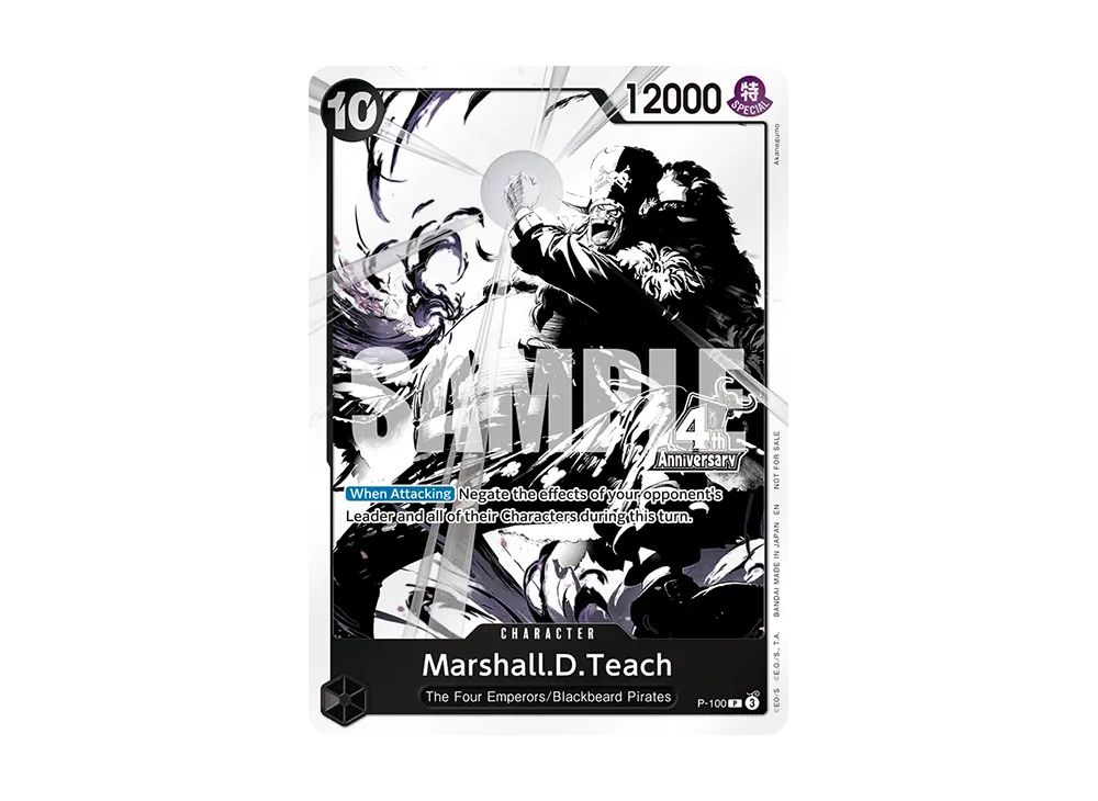 Marshall.D.Teach P [P-100][EN](Promotional Card "4th Anniversary! ONE PIECE CARD GAME TREASURE CAMPAIGN PACK")