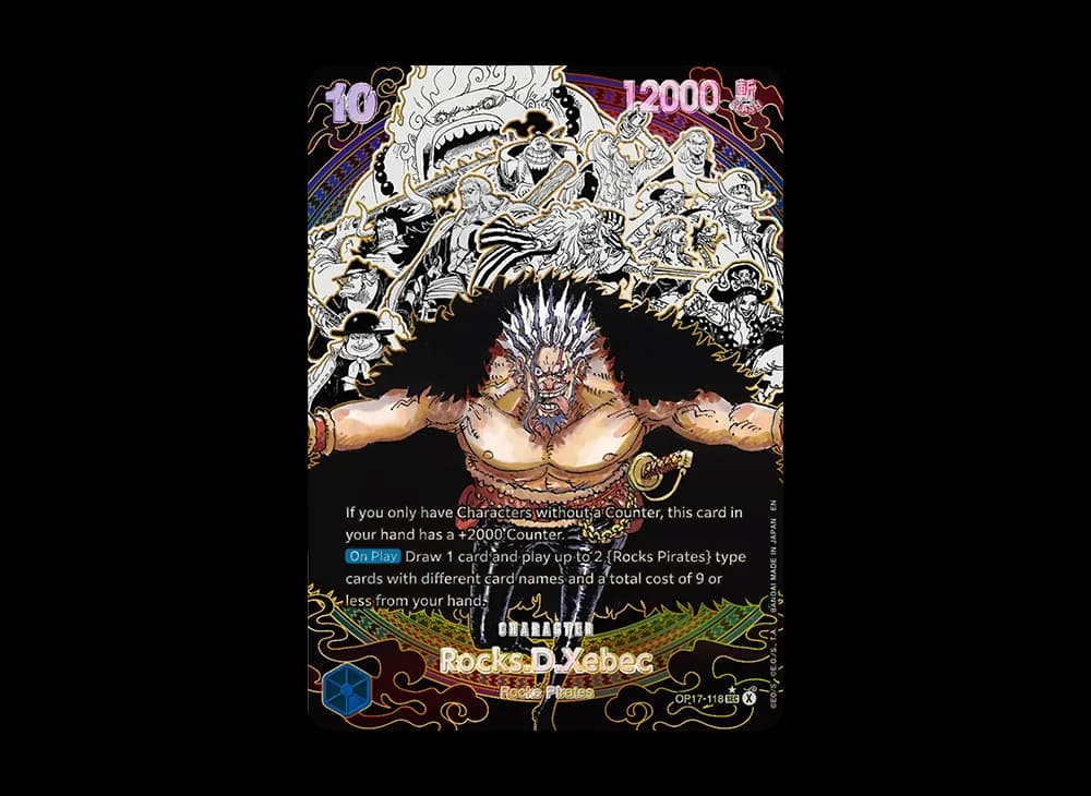 Rocks D. Xebec SEC-SP (Manga Alt Art) :Pirate Crew Super Parallel [OP17-118][EN](Booster Pack "THE WORLD’S STRONGEST WARRIORS")