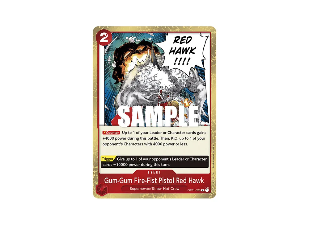 Gum-Gum Fire-Fist Pistol Red Hawk R [OP01-026] [EN](Booster Pack "ROMANCE DAWN")