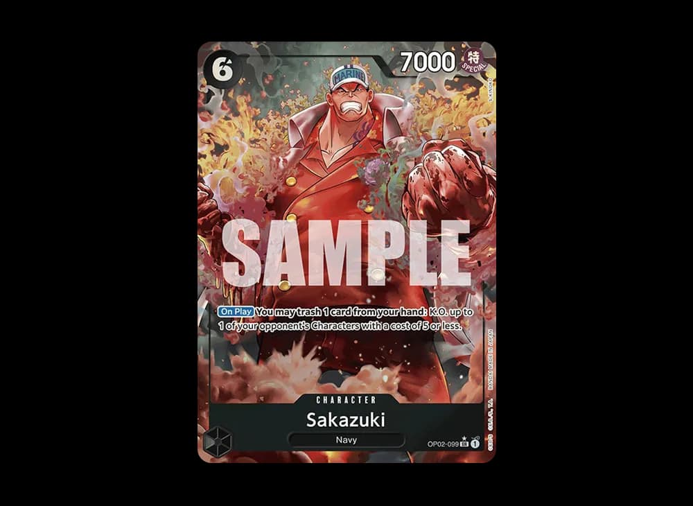 Sakazuki SR-P [OP02-099] [EN](Premium Booster "ONE PIECE CARD THE BEST")