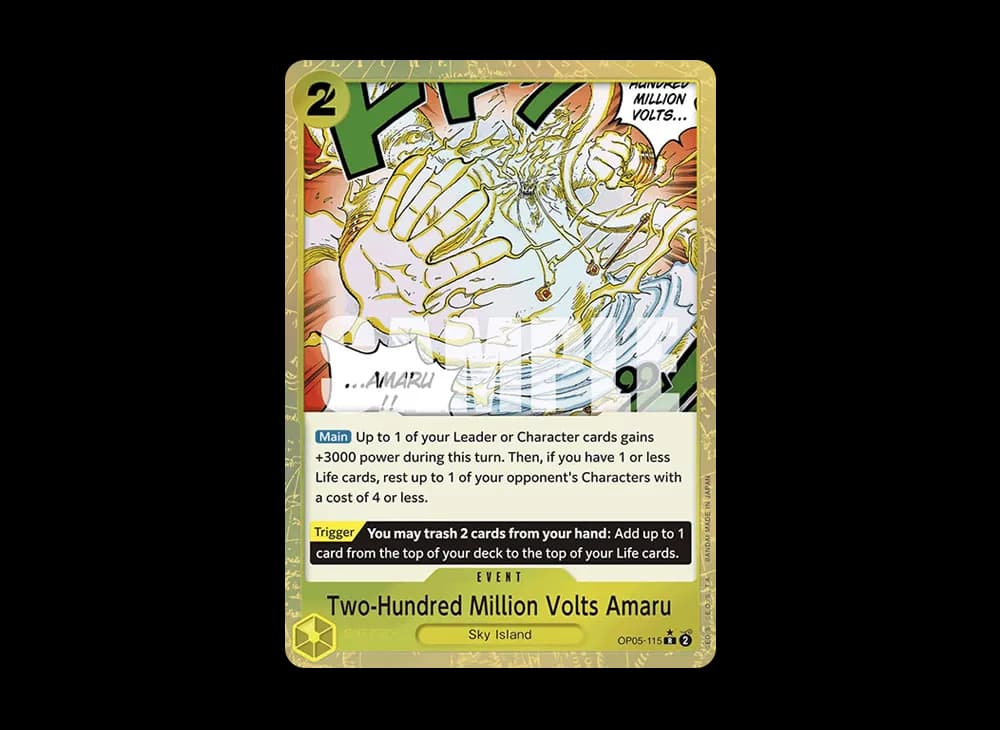 Two-Hundred Million Volts Amaru R :Full Art [OP05-115] [EN](Premium Booster "ONE PIECE CARD THE BEST")