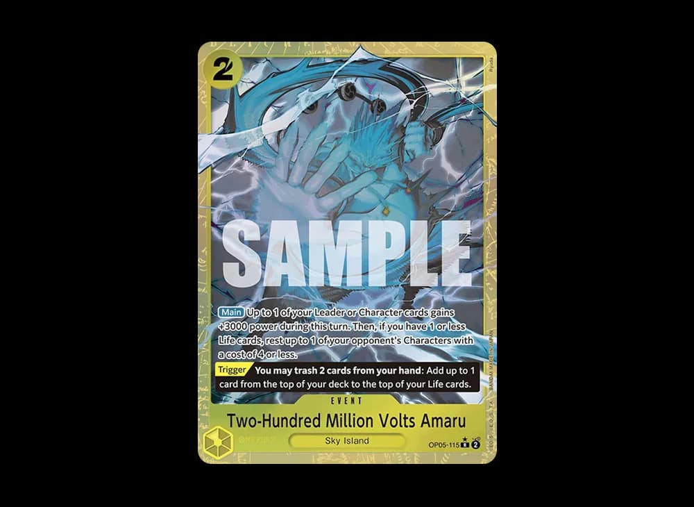 Two-Hundred Million Volts Amaru R-P [OP05-115] [EN](Premium Booster "ONE PIECE CARD THE BEST")