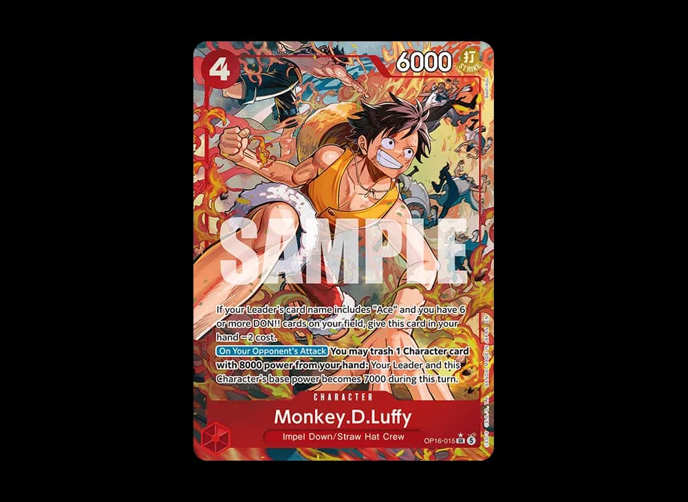 Monkey.D.Luffy SR-P [OP16-015][EN](Booster Pack "THE TIME OF BATTLE")