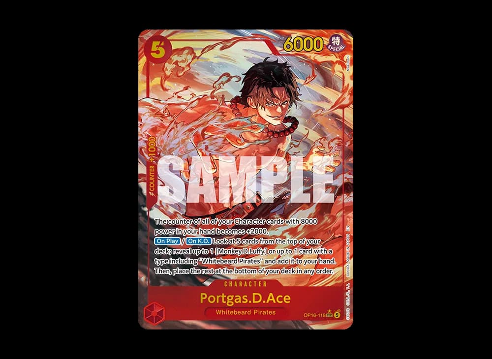 Portgas.D.Ace SEC-P [OP16-118][EN](Booster Pack "THE TIME OF BATTLE")