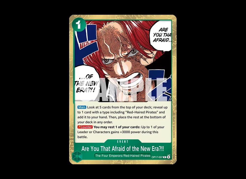 Are You That Afraid of the "New Era"?! R [OP17-037][EN](Booster Pack "THE WORLD’S STRONGEST WARRIORS")