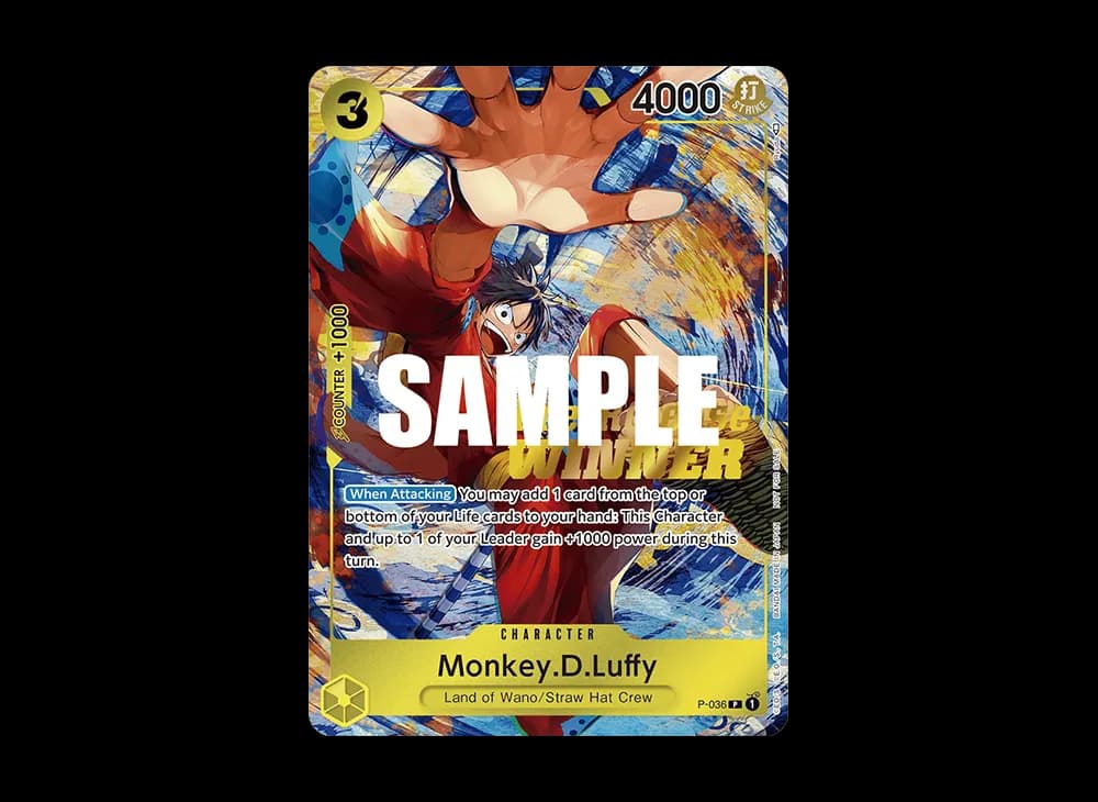 Monkey.D.Luffy : Silver Foil + Gold Stamp P [P-036] [EN](Promotional Card "OP-04 Pre-Release Tournament")