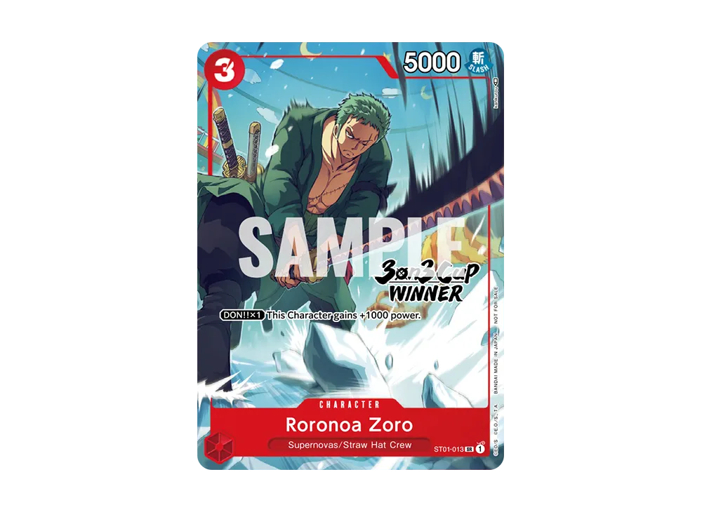 Roronoa Zoro : Winner SR [ST01-013W] [EN](Promotional Card "3 On 3 Cup Winner")