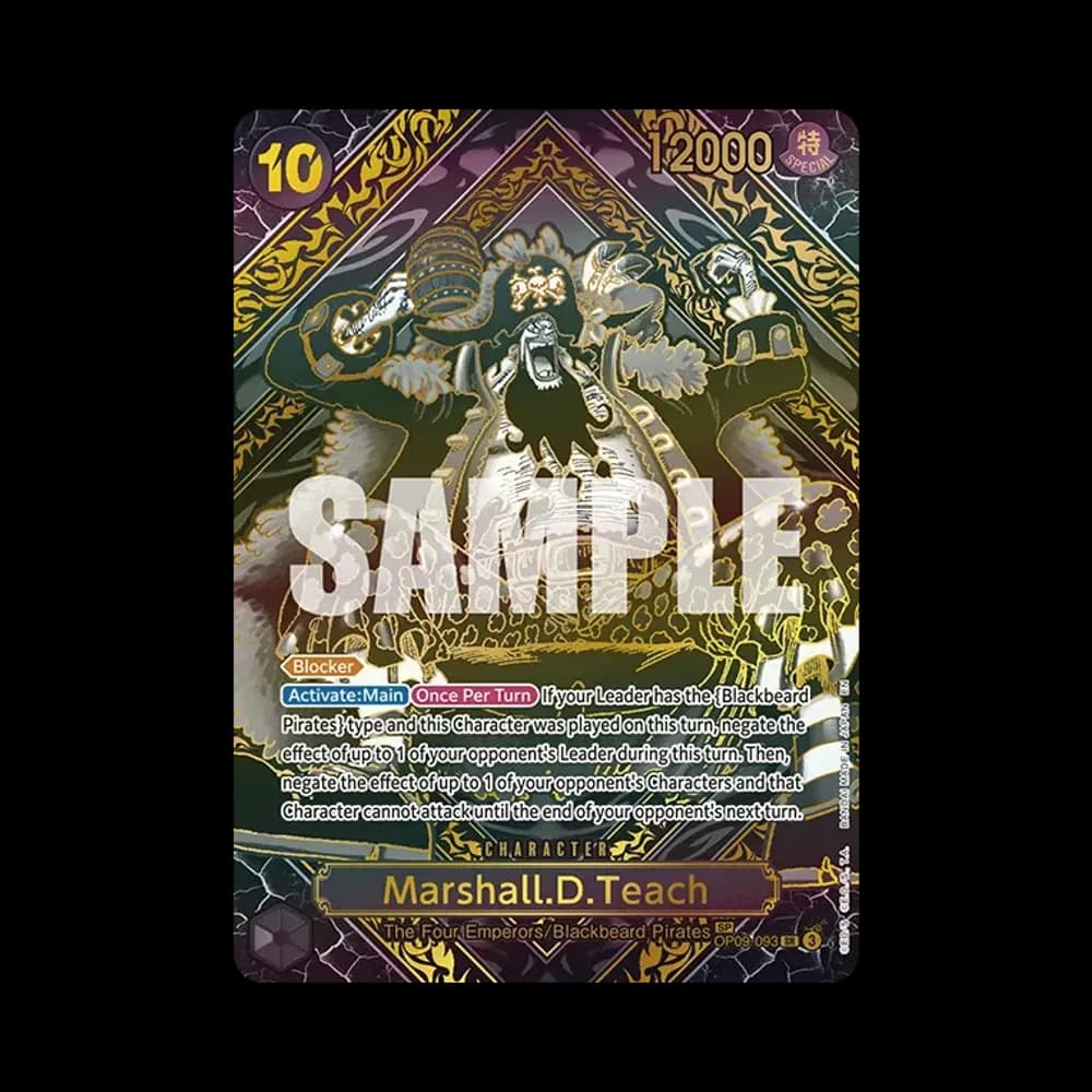 Marshall.D.Teach SR-SPC :3th Anniversary Special Card (Gold) [OP09-093] [EN](Booster Pack "LEGACY OF THE MASTER")