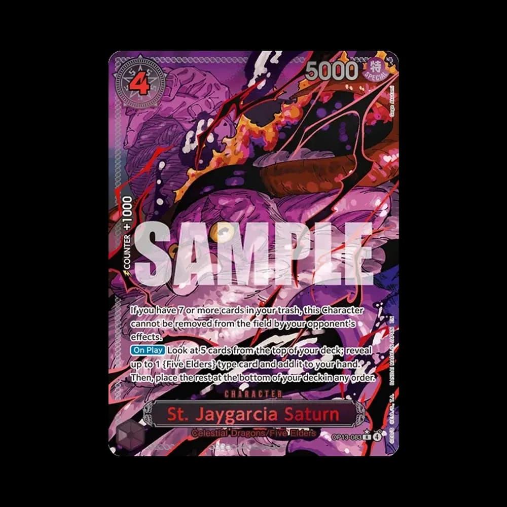 St. Jaygarcia Saturn : Red Text R-P [OP13-083] [EN](Booster Pack "CARRYING ON HIS WILL")