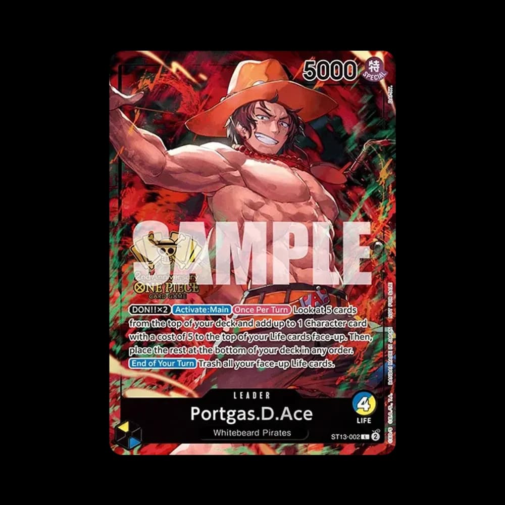 Portgas.D.Ace L [ST13-002] [EN](Promotional Card "2nd Anniversary Tournament Winner")